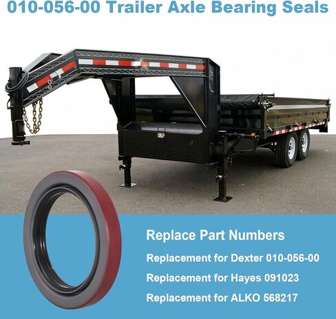 4PCS Oil Seal Bearing 010-056-00, ID 3.125" x OD 4.5", Compatible With Dexter 10K/12K/15K, AL-KO 10K-16K, Rockwell 12K-16K Trailer Axles, Replace 568217 091023 Oil Seals in Kuwait