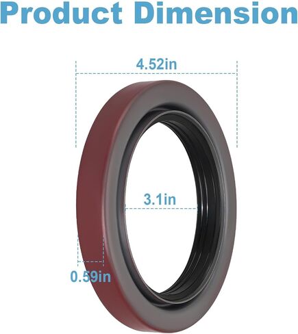 4PCS Oil Seal Bearing 010-056-00, ID 3.125" x OD 4.5", Compatible With Dexter 10K/12K/15K, AL-KO 10K-16K, Rockwell 12K-16K Trailer Axles, Replace 568217 091023 Oil Seals in Kuwait