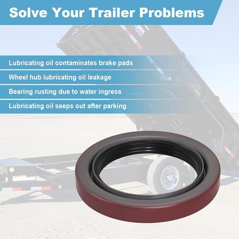 4PCS Oil Seal Bearing 010-056-00, ID 3.125" x OD 4.5", Compatible With Dexter 10K/12K/15K, AL-KO 10K-16K, Rockwell 12K-16K Trailer Axles, Replace 568217 091023 Oil Seals in Kuwait