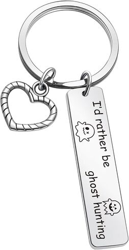 ZQEOU Ghost Hunter Keychain Ghost Decor Paranormal Investigator Jewelry Ghost Hunting Keyring in Saudi Arabia