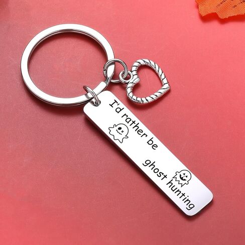 ZQEOU Ghost Hunter Keychain Ghost Decor Paranormal Investigator Jewelry Ghost Hunting Keyring in Saudi Arabia