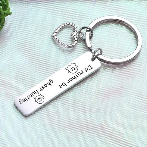 ZQEOU Ghost Hunter Keychain Ghost Decor Paranormal Investigator Jewelry Ghost Hunting Keyring in Saudi Arabia