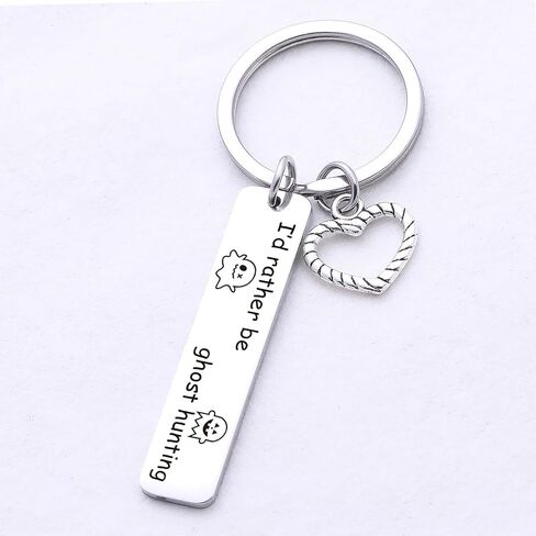 ZQEOU Ghost Hunter Keychain Ghost Decor Paranormal Investigator Jewelry Ghost Hunting Keyring in Saudi Arabia