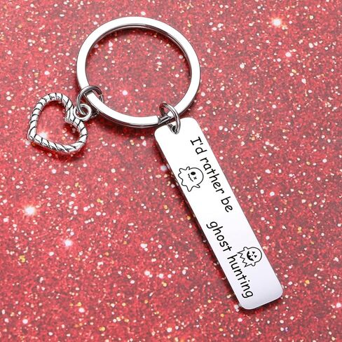 ZQEOU Ghost Hunter Keychain Ghost Decor Paranormal Investigator Jewelry Ghost Hunting Keyring in Saudi Arabia