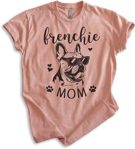 EVERTREE CLOTHING Frenchie Mom T-Shirt, Unisex Women's Shirt, French Bulldog Owner, Best Dog Mom Gift in Kuwait