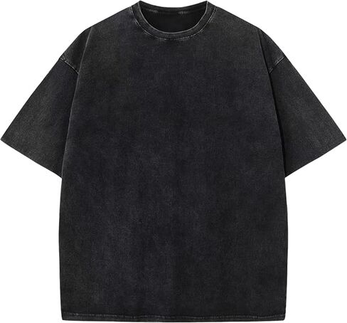 Gihuo 3 Pack Oversized T-Shirts for Men Acid Wash Vintage Tees Workout Tank Tops Casual Streetwear Baggy Cotton Tops in Saudi Arabia
