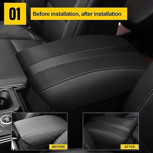 AOMSAZTO Console Covers for 2020-2022 Ford Explorer Armrest Covers for Ford Explorer Blak with Carbon Fiber in Saudi Arabia