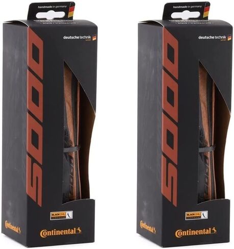 Continental Set of 2 GP 5000, 700x25C, Racing Bike Tires, Black, Folding, 0101624 in Saudi Arabia