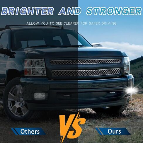 LED Fog Lights Assembly For 2008-2014 Chevy Silverado,2007-2011 Avalanche,2007-2014 Suburban Tahoe GMC Sierra Yukon,Off-Road Driving Foglamps Truck Owners Replacement Parts in Saudi Arabia