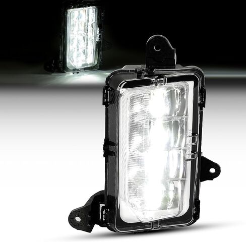 KUAFU Left LED Fog Light Compatible with 2019-2023 GMC Sierra 1500 Denali Replacement for 84513246 Bumper Driving LED Fog Lamp Driver Side Clear Lens in Saudi Arabia