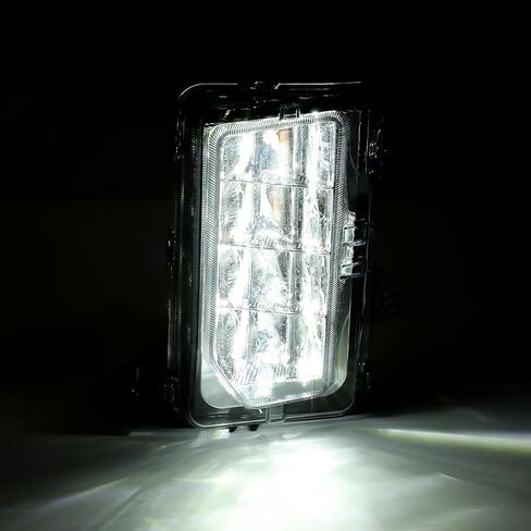 KUAFU Left LED Fog Light Compatible with 2019-2023 GMC Sierra 1500 Denali Replacement for 84513246 Bumper Driving LED Fog Lamp Driver Side Clear Lens in Saudi Arabia