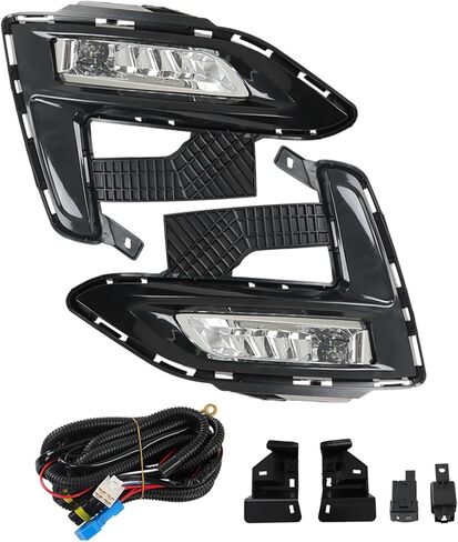 WFLNHB Left and Right Fog Lights Repalcement for Nissan Sentra 2020 2021 2022 Fog Light Clear with Bezel Kit 261508996C 261558996C in Kuwait