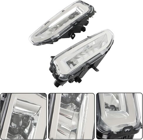 WFLNHB Left and Right Fog Lights Repalcement for Nissan Sentra 2020 2021 2022 Fog Light Clear with Bezel Kit 261508996C 261558996C in Kuwait