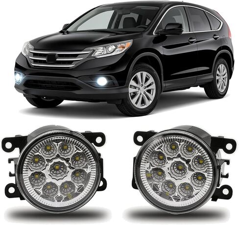 Fog Light Bulb 3.5 Inch Pair LED Front Bumper Fog Driving Lamp Light For Honda CR-V CRV 2012 2013 2014,6000k,Pack of 2 in Kuwait