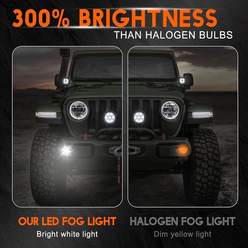 Fog Light Bulb 3.5 Inch Pair LED Front Bumper Fog Driving Lamp Light For Honda CR-V CRV 2012 2013 2014,6000k,Pack of 2 in Kuwait