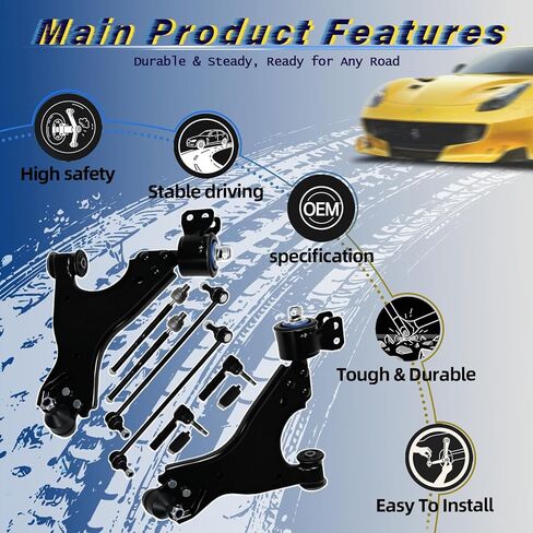 10 قطع من ذراع التحكم الأمامي السفلي Sway Bar End Link لـ Buick 2009-2013 Enclave، لشفروليه TRAVERSE09-17، لـ GMC 07-16 Acadia، 2017 Acadia Limited، لـ Saturn 07-10 Outlook K621231 K621232 in Kuwait