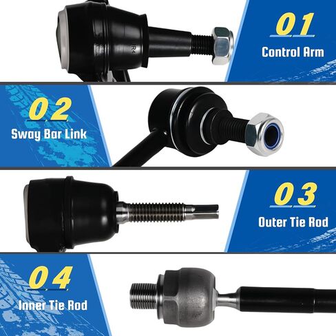 10 قطع من ذراع التحكم الأمامي السفلي Sway Bar End Link لـ Buick 2009-2013 Enclave، لشفروليه TRAVERSE09-17، لـ GMC 07-16 Acadia، 2017 Acadia Limited، لـ Saturn 07-10 Outlook K621231 K621232 in Kuwait