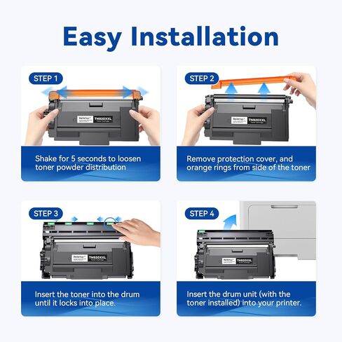 TN920XXL Black Toner Cartridges Replacement for TN920XXL TN920XL TN920 Compatible with Brother HL-L6210DW HL-L6210DWT HL-L5210DW HL-L5210DWT MFC-L6810DW HL-L6310DW HL-L6415DWT Printers (2 Black) in Kuwait