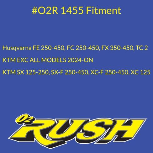 O2 RUSH High Performance Dirt Bike Air Filter - Compatible with Gas Gas EC 250/300/450F, Husqvarna FC 250/350/450, KTM 125 SX/250 SX-F Models (2016-2023+) (OEM A46006015000) in Saudi Arabia