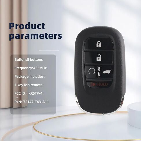 استبدال مفتاح ذكي فوب عن بعد متوافق مع 2022 2023 2024 2025 Honda CR-V Pilot HRV دخول بدون مفتاح عن بعد FCC ID: KR5TP-4 in Kuwait