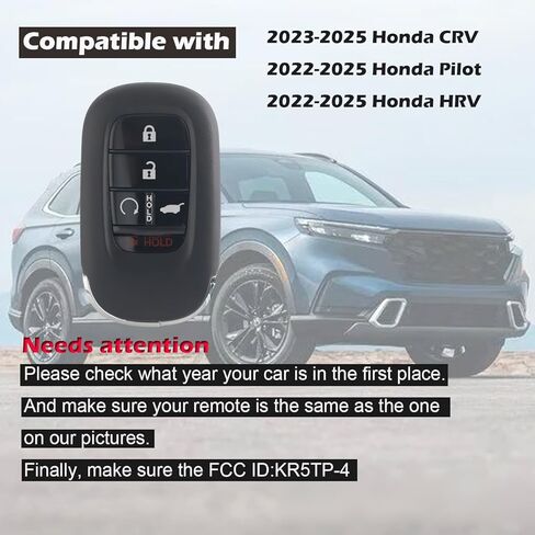 استبدال مفتاح ذكي فوب عن بعد متوافق مع 2022 2023 2024 2025 Honda CR-V Pilot HRV دخول بدون مفتاح عن بعد FCC ID: KR5TP-4 in Kuwait
