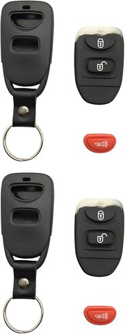 غطاء غطاء مفتاح السيارة عن بعد مناسب لسيارة Hyundai Accent Elantra Sonata Tucson Kia Rio Sorento Soul Spectra Sportage Tucson Forte Optima Key Fob Shell (3 أزرار 1 قطعة) in Kuwait