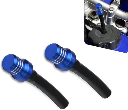 2PCS Breather Hose Gas Fuel Tank Cap, CNC One Way Tank Valve Vent Tube, Aluminum Gas Cap Breather Valve with Check Ball, Universal Fuel Cap Vent Tube for Dirt Bike ATV Motorcycle (Black) in Kuwait