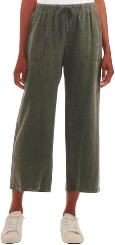 Splendid Women's Linen Blend Cropped Wide Leg Drawstring Pant in Saudi Arabia
