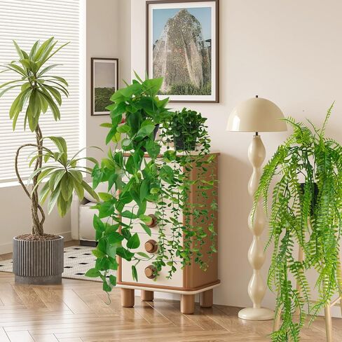 Fake Plants 4 Pack Artificial Hanging Plants, Fake Potted Greenery Faux Eucalyptus, Boston Fern, String of Pearls, Pothos for Living Room Bedroom Boho Wall Shelf Indoor Outdoor Decor in Saudi Arabia