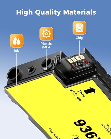 مجموعة خراطيش الحبر 936XL 936e 936: بديل لحزمة HP Ink 936XL باللون الأسود و936 لون للعمل مع طابعة OfficeJet Pro 9110 9120 9130 9720 9730 9122 9125 9128 (BK/C/Y/M، 4 عبوات) in Kuwait