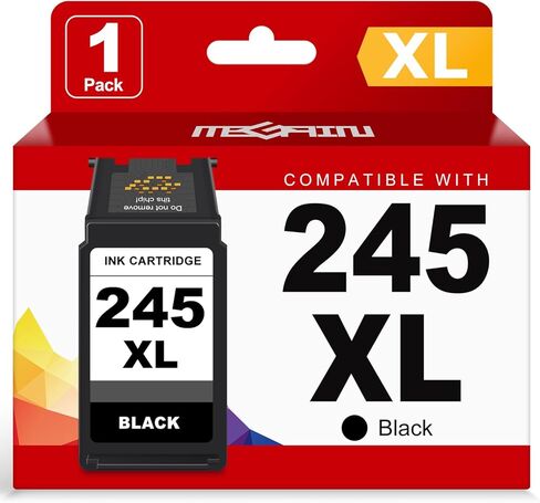 خرطوشة حبر MEGAIN 245XL 246XL بديلة لـ Canon 245 246 XL PG245 CL246 لخراطيش حبر Canon PIXMA MG2525 MG3022 MX490 TS202 TS3322 TR4520 TS302 TR4527 (أسود واحد) in Kuwait