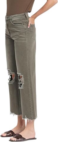 VERVET 90'S Vintage Super High Rise Crop Flare Jeans V2736BE in Kuwait