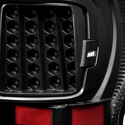 مصابيح خلفية LED HECASA متوافقة مع 2007-2013 Toyota Tundra Pickup Truck بديلة لـ TO2800165 TO2801165 LED DRL ضوء الفرامل الذيل مصباح الجانب الأيسر والأيمن عدسة شفافة الإسكان الأسود in Saudi Arabia