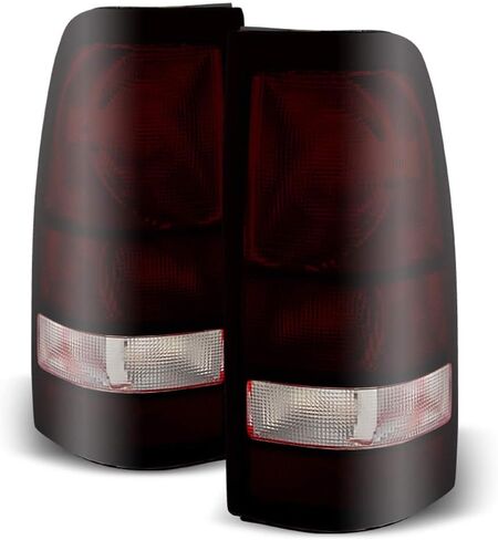 ACANII - For 1999-2002 Chevy Silverado 99-06 GMC Sierra Red Smoke Tail Lights Brake Lamps Set in Saudi Arabia