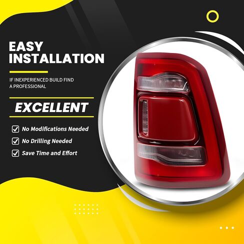 Passenger Side Tail Light Assembly with Blind Spot Compatible with 2019-2023 Ram 1500 Rear Light Taillight (Module Not Included) 68262530AE CH2801217 in Kuwait
