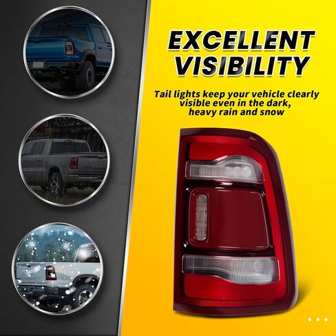 Passenger Side Tail Light Assembly with Blind Spot Compatible with 2019-2023 Ram 1500 Rear Light Taillight (Module Not Included) 68262530AE CH2801217 in Kuwait