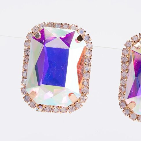 Geometric Rhinestone Earrings for Women Trendy Statement Jewelry Large Stud Earrings for Women Hypoallergenic Prom Party Accessories in Kuwait