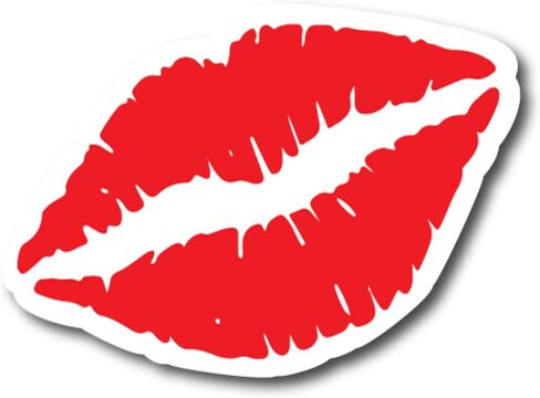 Magnet Me Up Cute Kiss Mark Luscious Blazing Red Lips Car Magnet Decal, 6 Inches, Heavy-Duty Automotive Magnet, Add a Cute Touch of Glamour to Your Car, Truck, SUV, Valentine's Day, Made in USA in Saudi Arabia