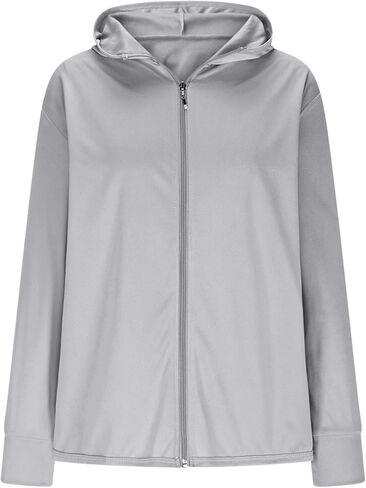 Women Upf 50 Uv Sun Protection Full Zip Up Hoodies Long Sleeve Lightweight Sun Shirts Outdoor Athletic Going Out in Saudi Arabia