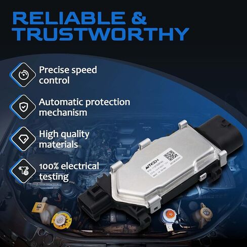 AITKEN Engine Cooling Fan Control Module for Chrysler 200 2015-2017, Dodge Dart 2013-2016, Jeep Cherokee 2014-2020, A-Class B-Klasse CLA GLA-CLASS 2011-2019 OE# 1137328793. in Saudi Arabia