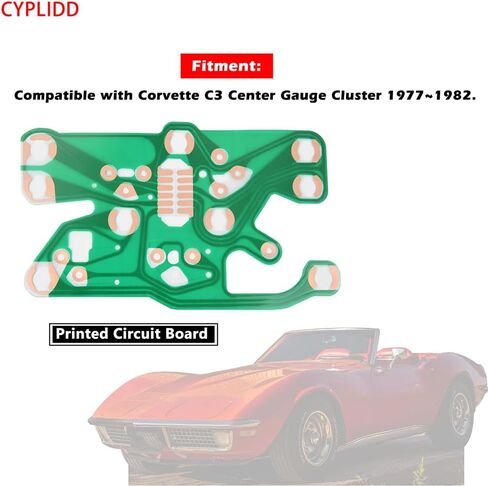 602505 Printed Circuit Board Compatible with Corvette C3 Center Gauge Cluster 1977 1978 1979 1980 1981 1982 in Kuwait