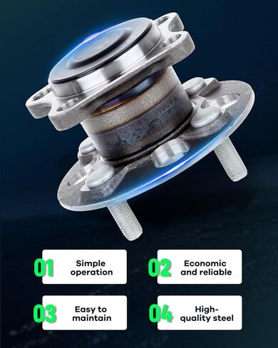 SCITOO 2 x Rear Left and Right Side Wheel Bearing and Hub Assembly 2006 2007 for Toyota for Yaris,Non-ABS 4-Lug 1.5L 512371 in Saudi Arabia