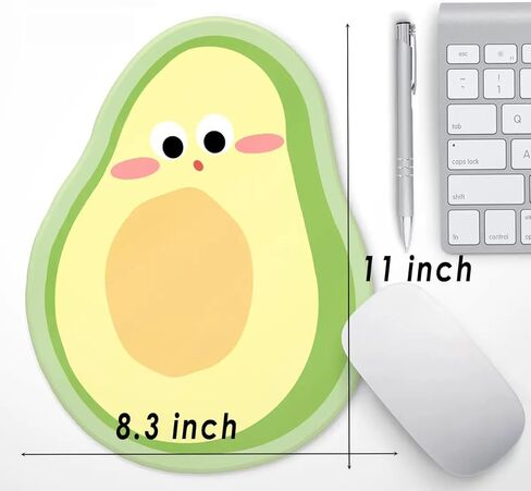 Leden Mouse Pad Cute Avocado Mouse Pads, Computer Mousepad with Non-Slip Rubber Base for Laptop Gaming Home Office, 11 x 8.2 Inches in Saudi Arabia