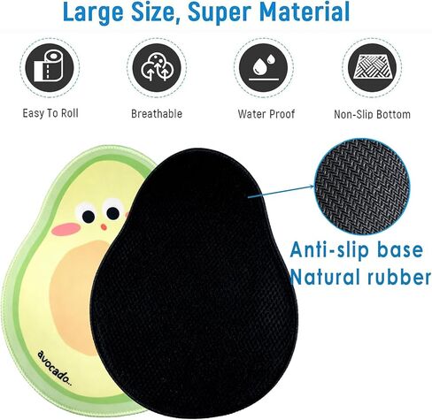Leden Mouse Pad Cute Avocado Mouse Pads, Computer Mousepad with Non-Slip Rubber Base for Laptop Gaming Home Office, 11 x 8.2 Inches in Saudi Arabia