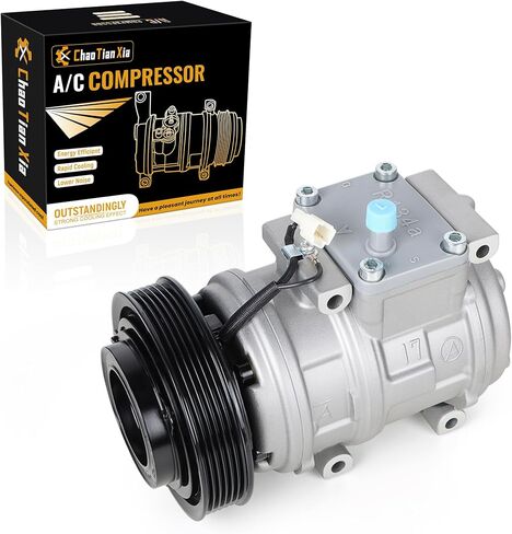 AC Compressor with Clutch Compatible with 1998-2003 Toyota Sienna 3.0L, 88320-08010 with 1-Pin Plug in Kuwait