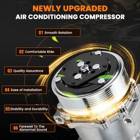 ضاغط تيار متردد 4034409C4 متوافق مع 2014-2019 International Durastar 4300 4400 4300LP MV607، ضاغط تكييف الهواء يستبدل 4034409C1 4034409C2 4034409C3 QP1934 in Saudi Arabia