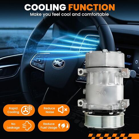 ضاغط تيار متردد 4034409C4 متوافق مع 2014-2019 International Durastar 4300 4400 4300LP MV607، ضاغط تكييف الهواء يستبدل 4034409C1 4034409C2 4034409C3 QP1934 in Saudi Arabia