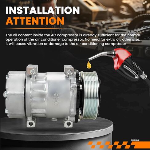ضاغط تيار متردد 4034409C4 متوافق مع 2014-2019 International Durastar 4300 4400 4300LP MV607، ضاغط تكييف الهواء يستبدل 4034409C1 4034409C2 4034409C3 QP1934 in Saudi Arabia