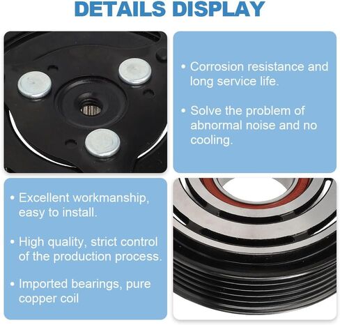 ECCPP A/C قابض الضاغط 2012-2019 لشركة فيات 500 L4 1.4L 2009 لشركة فيات برافو L4 1.4L قابض تيار متردد للتبريد السريع in Saudi Arabia