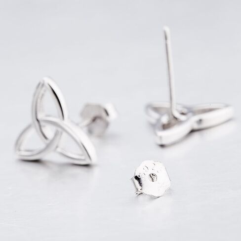 Celtic Stud Earrings Sterling Silver Celtics Jewelry Triquetra Knot Earrings Studs for Women Teen Girls in Saudi Arabia